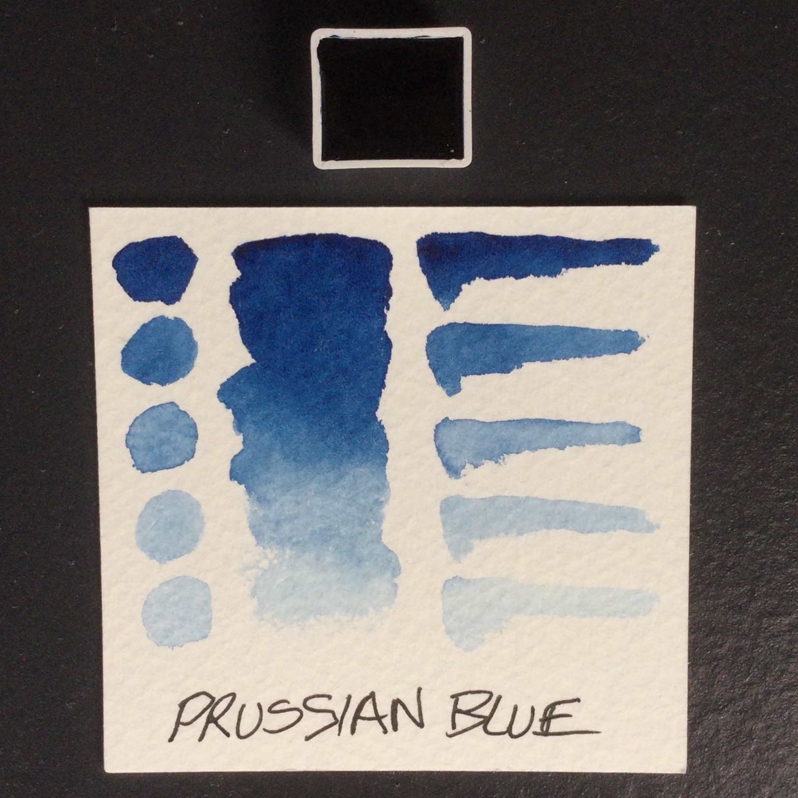 Handmade watercolour Prussian Blue