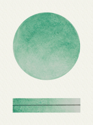 Malachite watercolour paint by Art scribe. Hand mulled from artist grade pigment. Beautiful soft green tones.